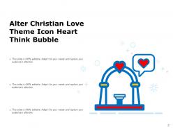 Christian Love Theme Think Bubble Cross Sign Icon With Jesus