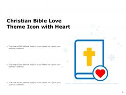 Christian Love Theme Think Bubble Cross Sign Icon With Jesus