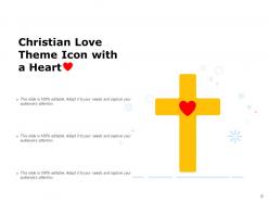 Christian Love Theme Think Bubble Cross Sign Icon With Jesus