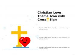 Christian Love Theme Think Bubble Cross Sign Icon With Jesus