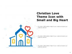 Christian Love Theme Think Bubble Cross Sign Icon With Jesus