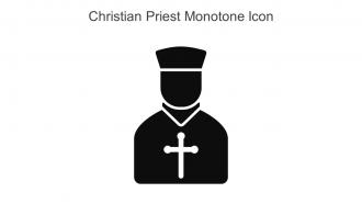 Christian Priest Monotone Icon In Powerpoint Pptx Png And Editable Eps Format