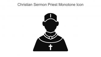 Christian Sermon Priest Monotone Icon In Powerpoint Pptx Png And Editable Eps Format