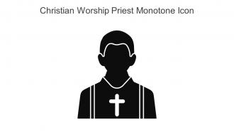 Christian Worship Priest Monotone Icon In Powerpoint Pptx Png And Editable Eps Format