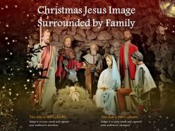 Christmas jesus image surrounded by family