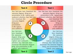 Circle procedure showing interconnected ideas with circle boxes all around powerpoint templates 0712