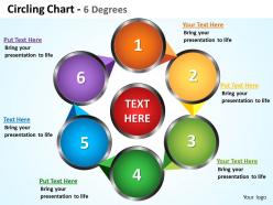 Circling chart 6 degrees with arrows connected powerpoint diagram templates graphics 712