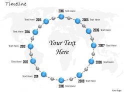 Circular business timeline roadmap diagram 0114