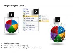 Circular puzzle pieces 5 stages