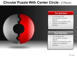 Circular puzzle with 2 and 3 powerpoint presentation slides db