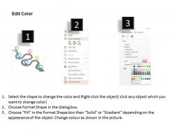 Circular roadmap for process flow flat powerpoint design