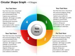 Circular shape graph 4 stages using for strategy and timeline listing powerpoint templates 0712