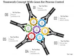 Cl teamwork concept with gears for process control powerpoint template