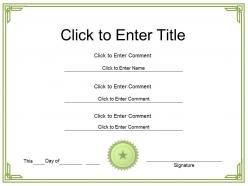 Class honor diploma certificate template of powerpoint for adults