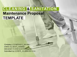 Cleaning And Sanitation Maintenance Proposal Template Powerpoint Presentation Slides