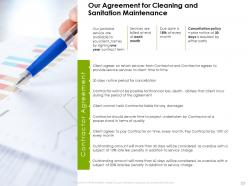 Cleaning And Sanitation Maintenance Proposal Template Powerpoint Presentation Slides