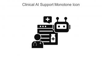 Clinical AI Support Monotone Icon In Powerpoint Pptx Png And Editable Eps Format