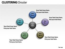 Clustering circular powerpoint presentation slides