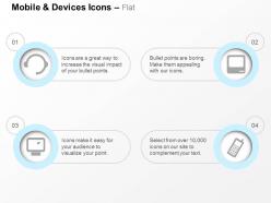 Cn headphone computer mobile ppt icons graphics