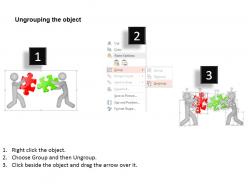 Co two peoples with puzzles for different ideas powerpoint template