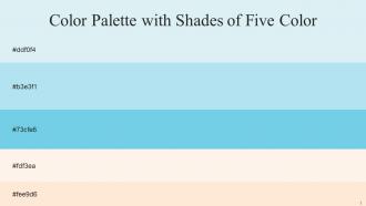 Color Palette With Five Shade Iceberg Blizzard Blue Turquoise Blue Old Lace Oasis