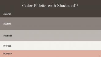 Color Palette With Five Shade Merlin Schooner Tide Pampas Cashmere