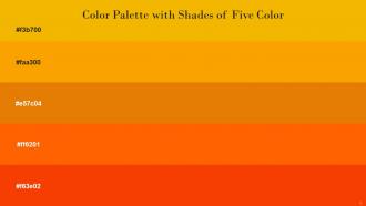 Color Palette With Five Shade Selective Yellow Web Orange Tahiti Gold Blaze Orange Vermilion