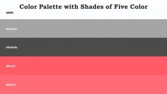 Color Palette With Five Shade White Silver Chalice Tundora Wild Watermelon Wild Watermelon