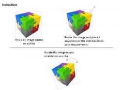 Colorful cube graphic of puzzle pieces