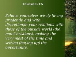 Colossians 4 5 the most of every opportunity powerpoint church sermon