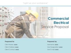 Commercial Electrical Service Proposal Powerpoint Presentation Slides