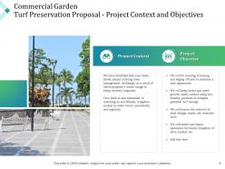 Commercial garden turf preservation proposal powerpoint presentation slides