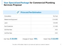 Commercial Plumbing Services Proposal Powerpoint Presentation Slides