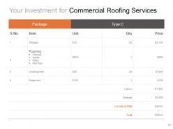 Commercial Roofing Proposal Powerpoint Presentation Slides