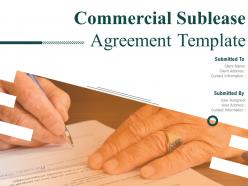 Commercial sublease agreement template powerpoint presentation slides