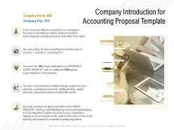 Company introduction for accounting proposal template ppt powerpoint presentation slides