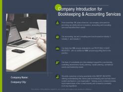 Company introduction for bookkeeping and accounting services ppt powerpoint slides