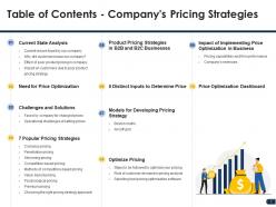 Companys pricing strategies powerpoint presentation slides