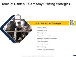 Companys pricing strategies powerpoint presentation slides