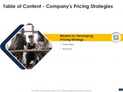 Companys pricing strategies powerpoint presentation slides