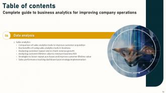 Complete Guide To Business Analytics For Improving Company Operations Complete Deck Data Analytics CD Visual Impactful