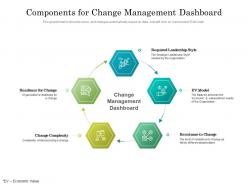 Components for change management dashboard