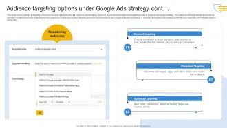 Comprehensive Guide To Google Audience Targeting Options Under Google Ads Strategy MKT SS V Downloadable Customizable