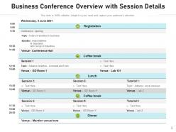 Conference Overview Business Information Corporate Evaluating Individual