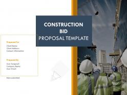 Construction bid proposal template powerpoint presentation slides