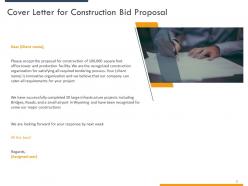 Construction bid proposal template powerpoint presentation slides