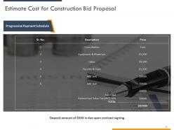 Construction bid proposal template powerpoint presentation slides