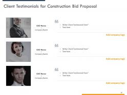 Construction bid proposal template powerpoint presentation slides