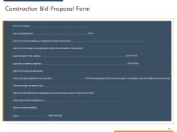 Construction bid proposal template powerpoint presentation slides