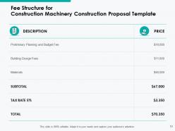 Construction Machinery Proposal Template Powerpoint Presentation Slides